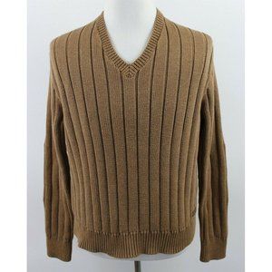 NEW Ralph Lauren Thick Rib-Knit V-Neck Sweater XL